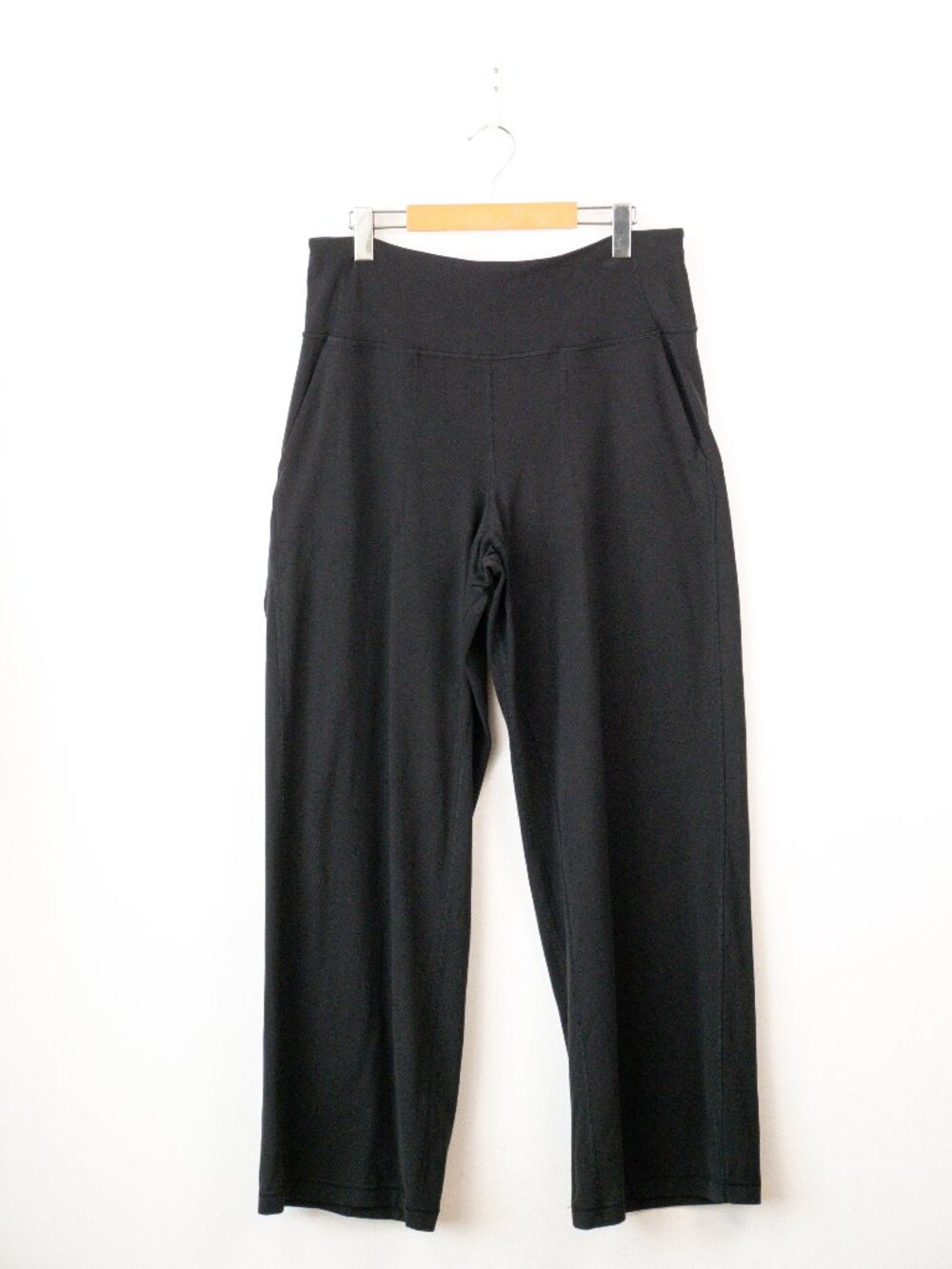 Lululemon Align High Rise Wide Leg Pant Black With Pockets Size 12